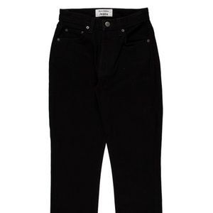 REFORMATION Jeans Black Denim Julia High Waist Cigarette Crop - size 23